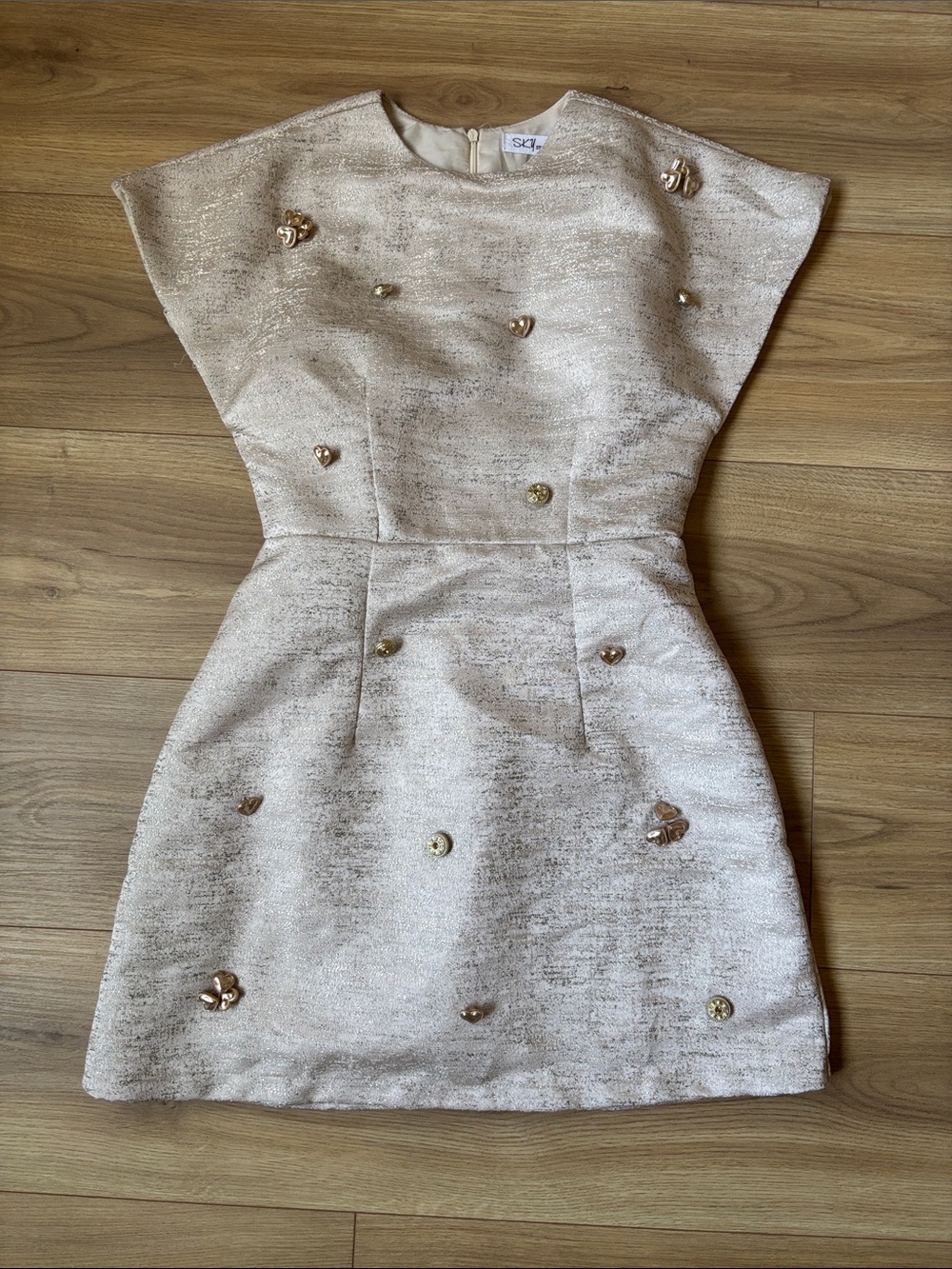 Elegant silver Embellished Sheath Dress
